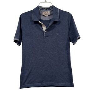 Original Penguin Heritage Slim Fit Men's Short Sleeve Blue Polo Shirt Medium